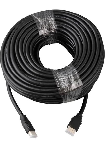 G-507K Plastik Düz Siyah 25 Metre Gold Poşetli HDMI Kablo fiyatları