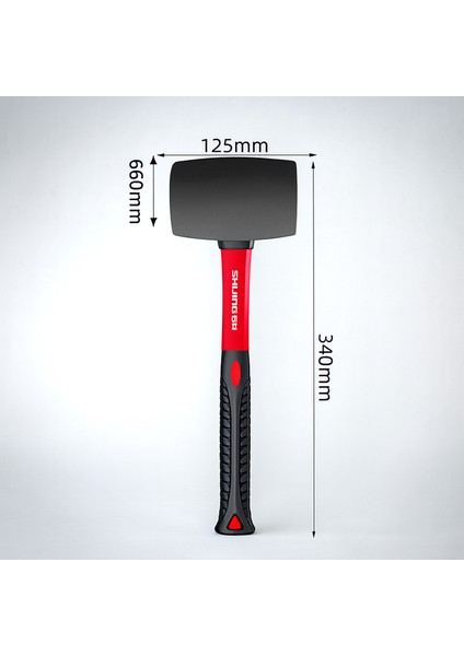 Kaucuk Tokmak 95 Lik Bordür Tokmağı Fayans Fayansçı Tokmağı 1.5 kg Çekiç Karo Döşeme Siyah Renk fırsatları