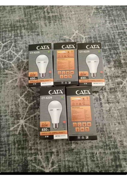 5 Adet Şarjlı Ampul