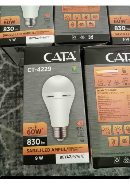 5 Adet Şarjlı Ampul modelleri