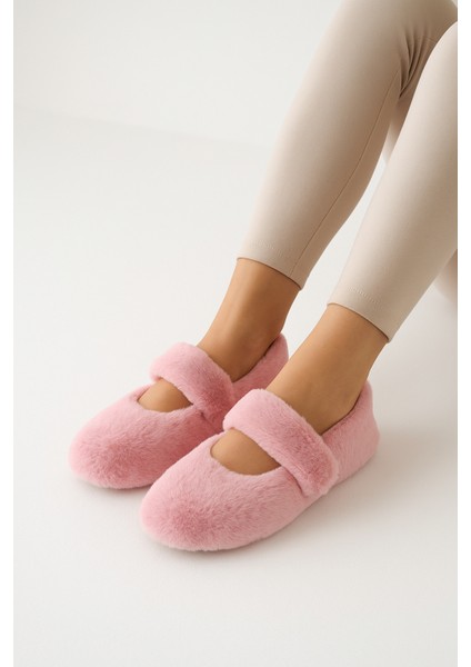 Ultra Yumuşak Peluş Kadın Ev Babeti Ses Yapmaz Hafif Taban Panduf