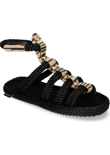 Srg.zeb Serengeti Siyah Zebra Kadın Sandalet