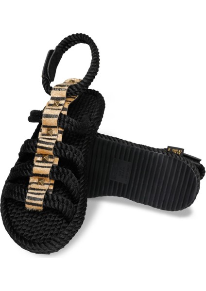 Srg.zeb Serengeti Siyah Zebra Kadın Sandalet fırsatları