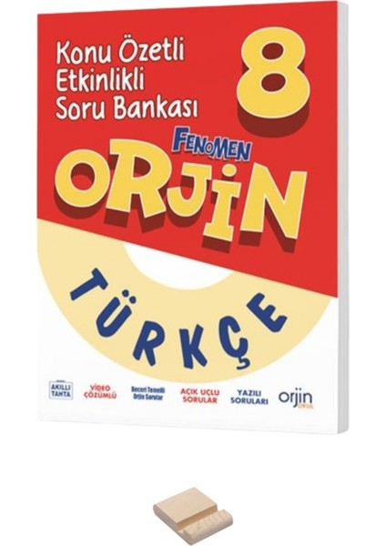 8. Sınıf Orjin Konu Özetli Etkinlikli Türkçe Soru Bankası ve Telefon Standı