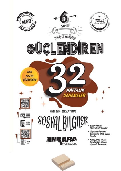 6. Sınıf Güçlendiren 32 Haftalık Sosyal Bilgiler Denemeleri ve Telefon Standı