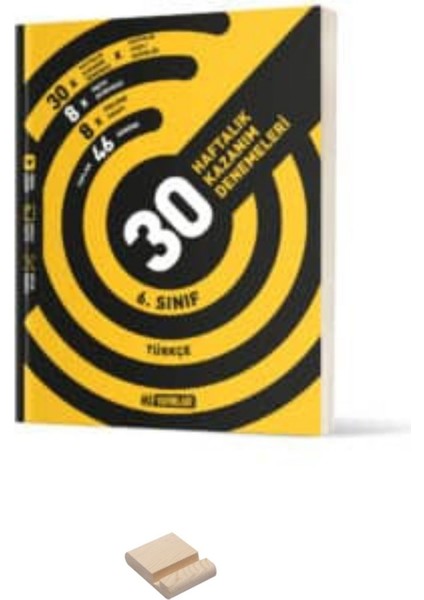 6. Sınıf 30 Haftalık Türkçe Deneme ve Telefon Standı
