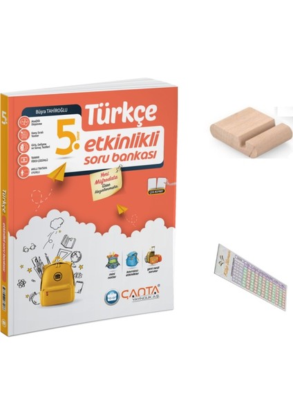 Çanta 5. Sınıf Türkçe Etkinlikli Soru Bankası +Telefon Tutucu +Soru Çözüm Ayıracı
