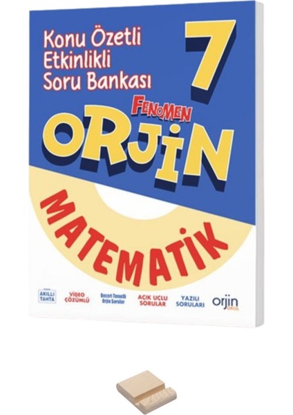 7. Sınıf Orjin Konu Özetli Etkinlikli Matematik Soru Bankası ve Telefon Standı