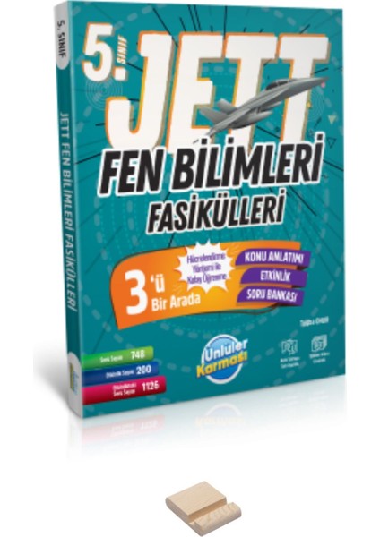 5. Sınıf Jett Fen Bilimleri Fasikülleri ve Telefon Standı