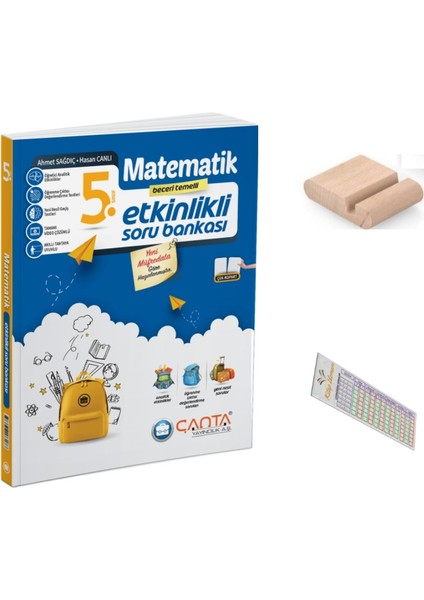 Çanta 5. Sınıf Matematik Etkinlikli Soru Bankası +Telefon Tutucu +Soru Çözüm Ayıracı