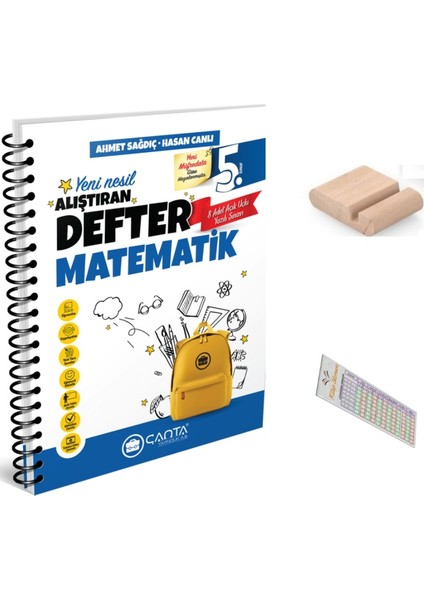 Çanta 5. Sınıf Matematik Alıştıran Defter+Telefon Tutucu +Soru Çözüm Ayıracı
