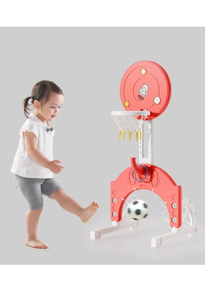 6’sı 1 Arada Çok Fonksiyonlu Çocuk Oyun Set Basketbol, Salıncak, Kaydırak, Futbol Kalesi Atış Yeri indirimleri