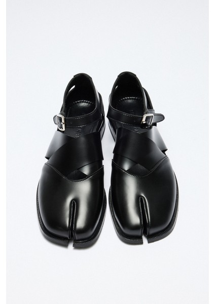 Loafer 2507 - Parmak Arası Çapraz Siyah Kadın Loafer