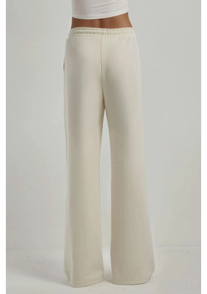 Kadın Modal Touch Geniş Paça Eşofman Altı Taş Doğal indirimleri