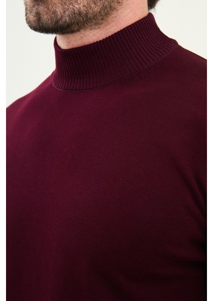 Düz Slim Fit Yarım Balıkçı Yaka Erkek Triko Kazak fiyatları