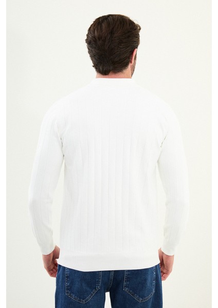 Çizgili Slim Fit Polo Yaka Erkek Triko Kazak modelleri