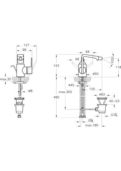Suit U A4249426 Bide Bataryası, Sifon Kumandalı, Bakır fırsatları