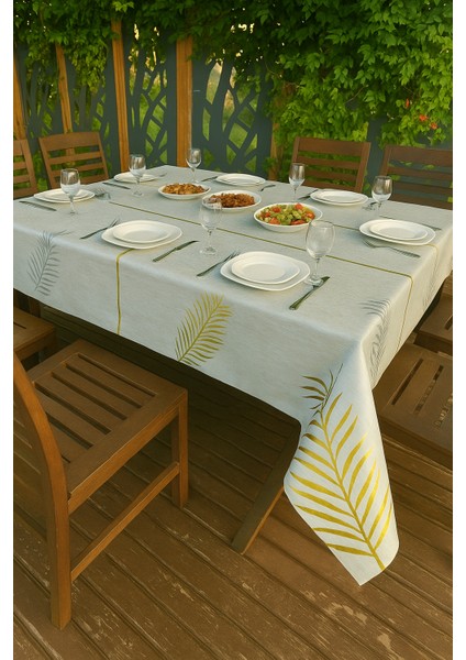 Modern Yaprak Desenli Masa Örtüsü Su Geçirmez Kolay Silinebilir Pvc Sofra Örtüsü Şık ve Lüks Tasarım modelleri