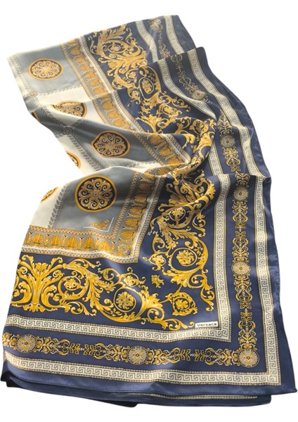 Vual Ipek Şal Lacivert Gri Gold fiyatları