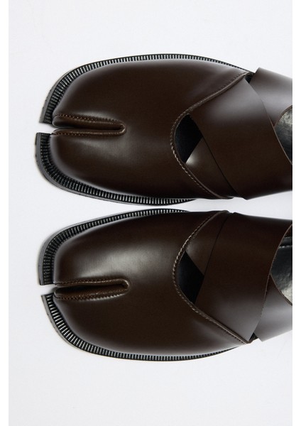 Loafer 2507 - Parmak Arası Çapraz Acı Kahve Kadın Loafer indirimleri