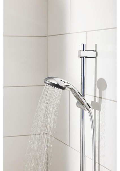 Vitalio Start 100 Sürgülü Duş Seti, 600 mm Sürgülü Ray , 100MM El Duşu 3 Akışlı , 1750 mm Duş fırsatları
