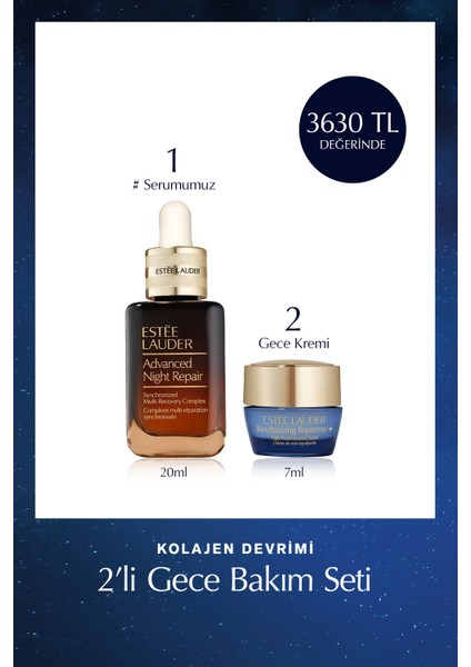 Kolajen Devrimi 2'li Gece Bakım Seti - Serum 20ml Bounce Creme 7ml