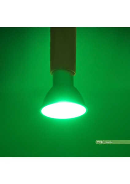 -121/B.YY 10’lu 7W GU10 LED Çanak Ampul Seti Yeşil Renk Mercekli 540LM Yüksek Verimli Aydınlatma modelleri