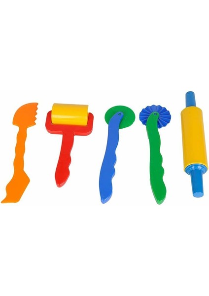 BÜYÜK BOY OYUN HAMURU MERDANE SİLİNDİR KALIPLARI 5 PARÇA modelleri