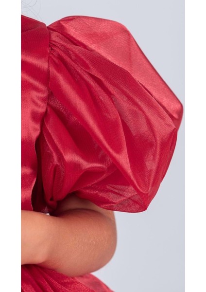 Kız Çocuk Eklenebilir Kuyruk Detaylı, Taçlı Aspendos Abiye Elbise M00758 fırsatları