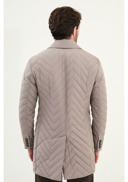 Desenli Slim Fit Gömlek Yaka Erkek Trench Coat indirimleri