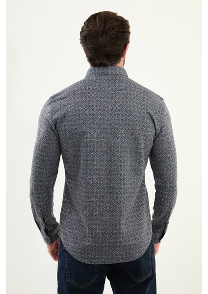Desenli Slim Fit Uzun Kollu Oduncu Yün Erkek Gömlek modelleri