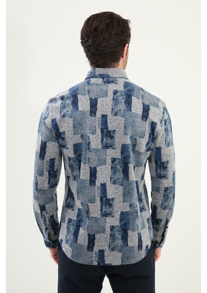 Desenli Slim Fit Uzun Kollu Oduncu Yün Erkek Gömlek modelleri
