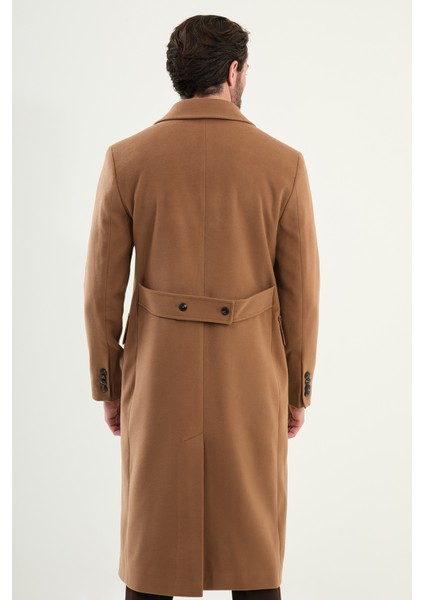 Düz Slim Fit Torba Cep Geniş Yaka Kruvaze Uzun Kaşe Erkek Kaban indirimleri