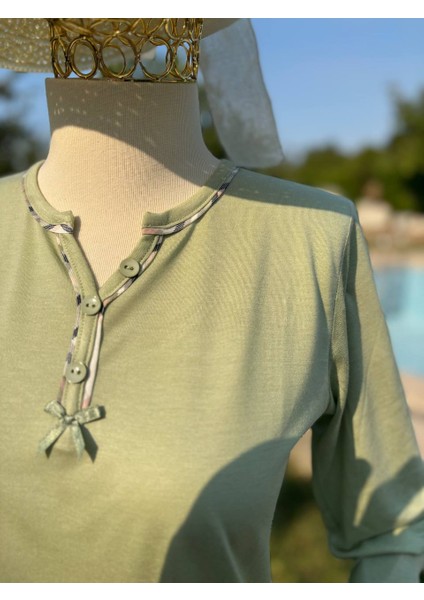 Kadın Mevsimlik Kışlık Ikili Pijama ve Gecelik Takımı Serin Tutan Doğal Bambu Kumaş, Büyük Beden Uzun Kollu fiyatları