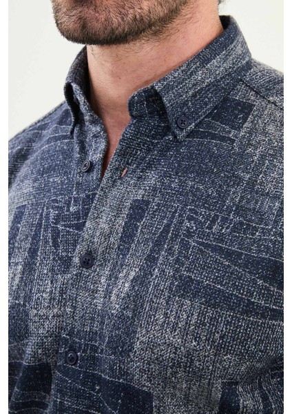 Desenli Slim Fit Uzun Kollu Oduncu Yün Erkek Gömlek fiyatları