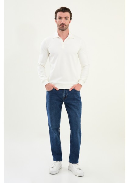 Çizgili Slim Fit Polo Yaka Uzun Kollu Pamuk Erkek T-Shirt modelleri