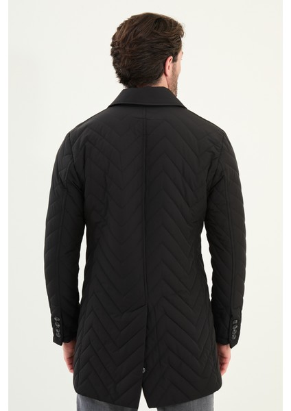 Desenli Slim Fit Gömlek Yaka Erkek Trench Coat indirimleri