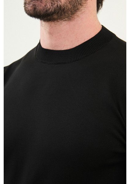 Düz Slim Fit Bisiklet Yaka Basic Erkek Triko Kazak fiyatları