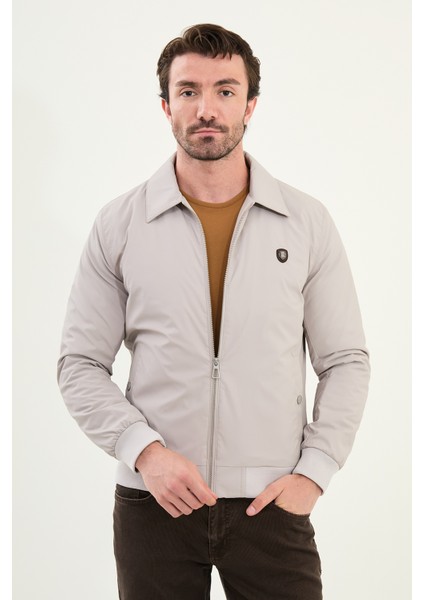 Düz Slim Fit Gömlek Yaka Erkek Mont fırsatları