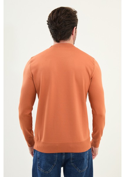 Düz Slim Fit Bisiklet Yaka Basic Erkek Triko Kazak modelleri