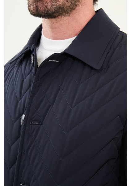 Desenli Slim Fit Gömlek Yaka Erkek Trench Coat fiyatları