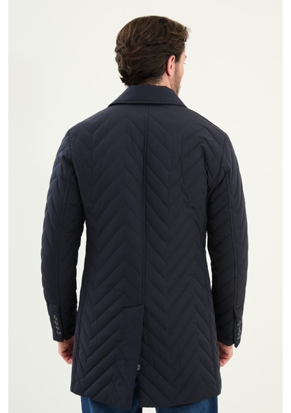 Desenli Slim Fit Gömlek Yaka Erkek Trench Coat indirimleri