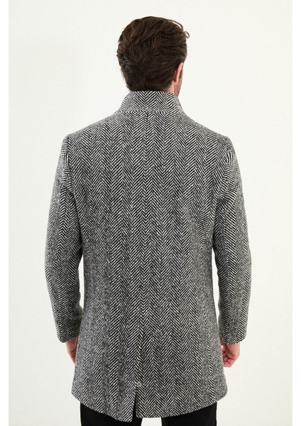 Balıksırtı Slim Fit Şal Yaka Kaşe Erkek Kaban indirimleri