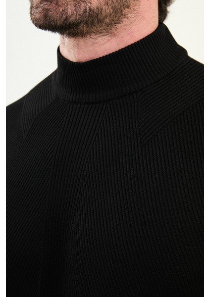 Çizgili Slim Fit Yarım Balıkçı Yaka Erkek Triko Kazak fiyatları