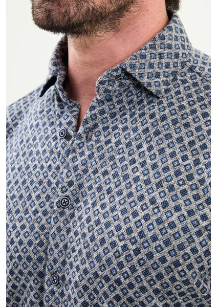 Desenli Slim Fit Uzun Kollu Oduncu Yün Erkek Gömlek fiyatları