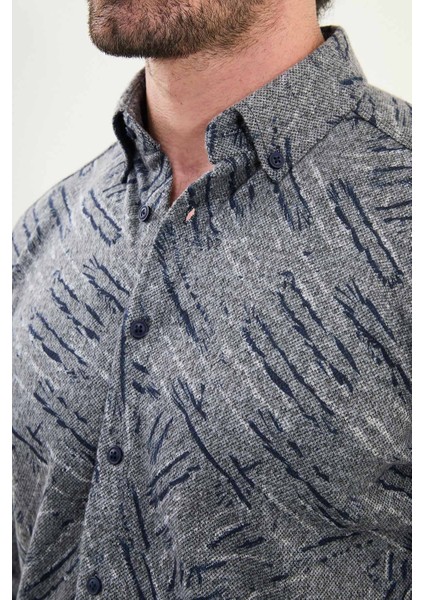 Desenli Slim Fit Uzun Kollu Oduncu Yün Erkek Gömlek fiyatları