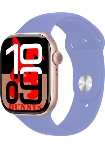 Apple iPhone 14 Uyumlu Lila Akıllı Saat WATCH10 2025 Hediyeli Amoled Ekran