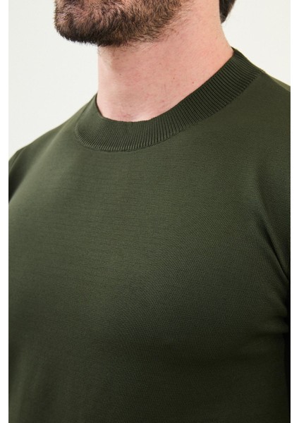 Düz Slim Fit Bisiklet Yaka Basic Erkek Triko Kazak fiyatları