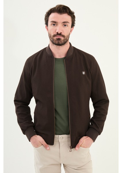 Çizgili Slim Fit Hakim Yaka Erkek Mont modelleri