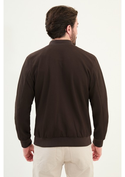 Çizgili Slim Fit Hakim Yaka Erkek Mont fırsatları